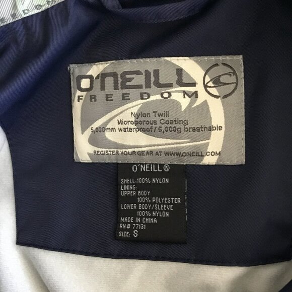 O'Neill Freedom Series Youth Hooded Snowboarding Jacket Sz Small Blue Waterproof - Picture 4 of 12